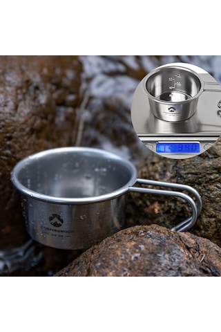 Suofeng 304 Çelik Isıtılabilir Ölçülü Bardak, Outdoor Kamp Malzemesi, Hafif Taşınabilir, Siyah, 60ml Bks-050 Siyah