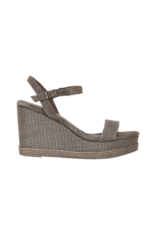 Yargıcı Tek Bantlı Tabanı Hasır Sargılı Süet Espadril 26ykay4020x 025 Vizon