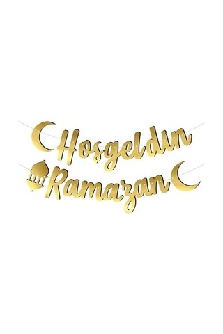 Hoşgeldin Ramazan Banner Uzun Yazı Kaligrafi