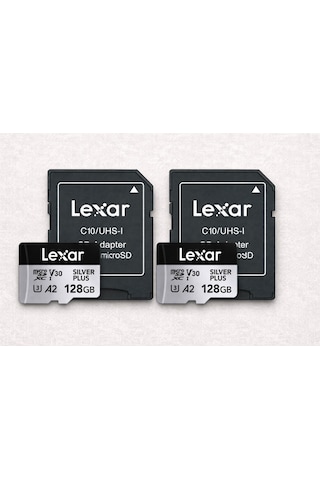 Lexar 2'li Professional 128gb 205 Mb/s Silver Plus Mikro Sd Hafıza Kartı