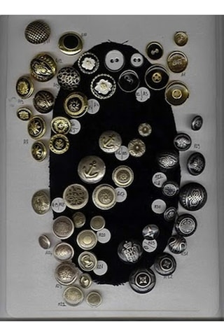 Siyah Nikel Taşlı Metal Düğme 26 Boy 18 Mm 8 Adet