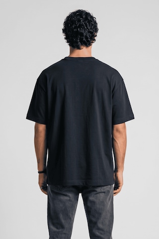 Black Nova Oversize Baskılı Unisex %100 Pamuk T-shirt Pit Stop Siyah