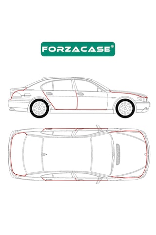 Forzacase 5 Metrelik Araba Kapı Kenar Koruma Şeridi Rulosu Fc784