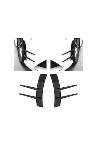 Lemestar Abs Parlak Siyah Evrensel Araba Ön Tampon Yan Spoileri - Hava Akışını İyileştirir, Konfor Ve Performans Artırır