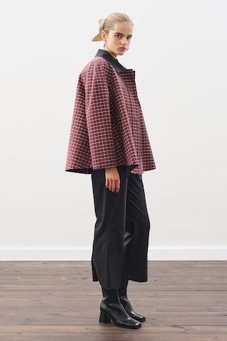 Kontrast Yakalı Trençkot Ekose Ekose