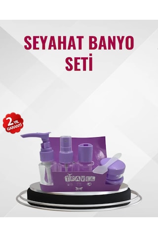 Seyahat Boy Banyo Seti 5 Li Mini Şişe Ve Krem Kutusu Çantalı Diğer
