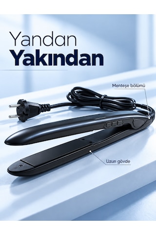 %100 Katı Seramik Plakalı Lcd Ekranlı Saç Düzleştirici -