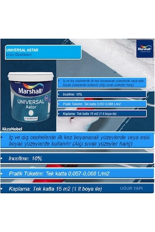 Marshall Universal Astar İç Ve Dış Cephe İçin Astar 7,5lt
