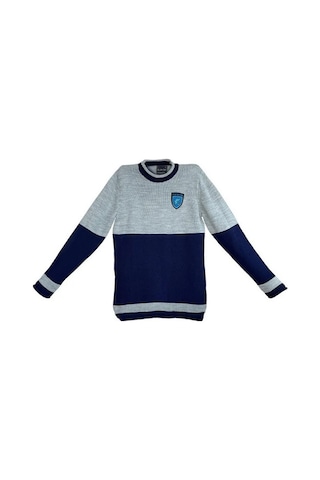 Harry Potter Ravenclaw Quidditch Sweatshirt Lisanslı Örme Kazak Mavi Gri Unisex - Xl Beden