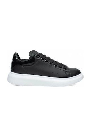 Best Of 150-26 Deri Anatomik Sneaker Siyah Beyaz 36-40 Siyah