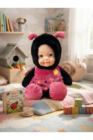 Peluş Bebek Yüzlü Arı 40 Cm Pembe - Siyah