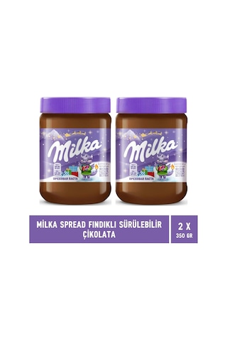 Milka Hazelnut Sürülebilir Çikolata Kakaolu Fındık Ezmesi 350 Gr - 2 Adet