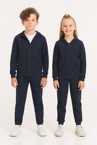 Ahengim AK0785 Basic Fermuarlı Kız - Erkek Çocuk Okul Eşofman Takımı - Lacivert
