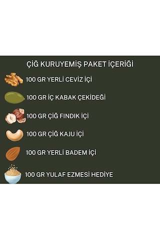 Çiğ Kuruyemiş Paketi 5li Diğer