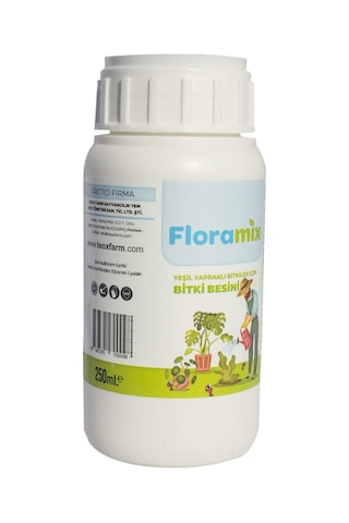 Floramix Yeşil Yapraklı Bitkiler İçin Solucan Gübreli Bitki Besini - Vitamini 250 Ml