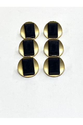 İtalyan Hırka Yelek Düğmesi / Siyah / 1,8 Cm / 6 Lı Set