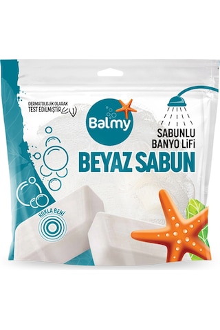 Balmy Beyaz Sabunlu Banyo Lifi Beyaz