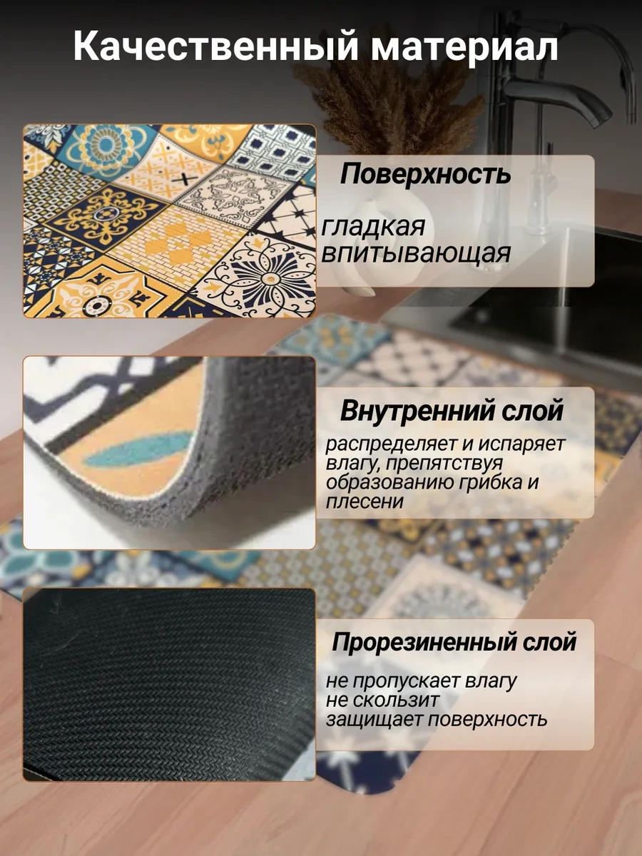 Voor Jou 40x50 Emici Nano Bulaşık Kurutma Matı 282897167 Mavi