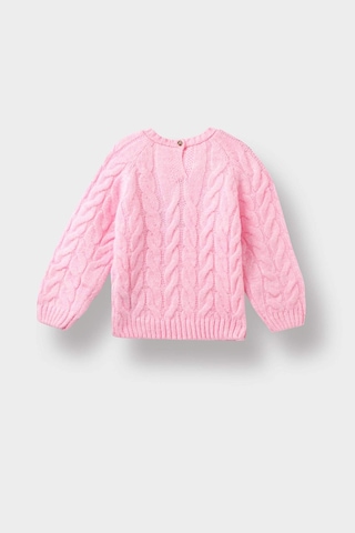 Defacto Kız Bebek Bisiklet Yaka Saç Örgülü Kazak D0354a525aupn633 Pembe