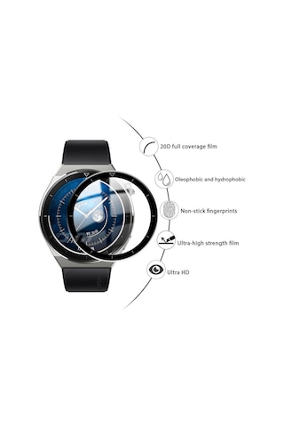 Huawei Watch Gt 3 Pro 46 Mm Uyumlu Ekran Koruyucu 3D Tam Kapatan