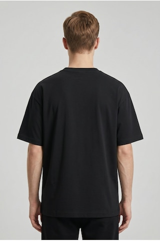 Black Nova Oversize Baskılı Unisex %100 Pamuk T-shirt Vintage Legends Siyah