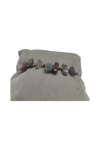 Doğal Taş Bileklik Hint Akik Taşı Bileklik Ayarlanabilir İpli Think Who Taş Kristalize Kırık Taş Şifalı Bileklik Çok Renkli