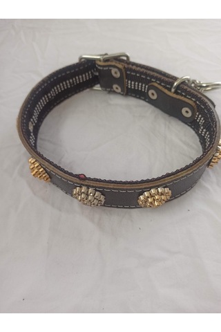 Kozaklı Deri Köpek Tasması Siyah 60 x 65 x 70 CM Siyah