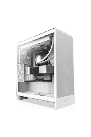 Nzxt H7 Flow 2024 CM-H72FW-01 Temperli Cam USB 3.2 ATX Mid Tower Kasa Beyaz
