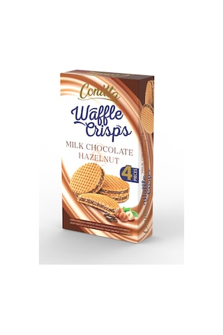 Conitta Waffle Crisps Fındık Kremalı Ve Sütlü Çikolatalı Çıtır Gofret 100 Gr. 1 Paket
