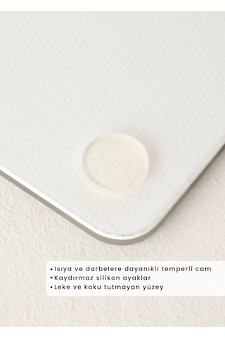 Bella Maison Bleu Blanc Cam Kesme Tahtası Mavi 35x25 Cm Mavi