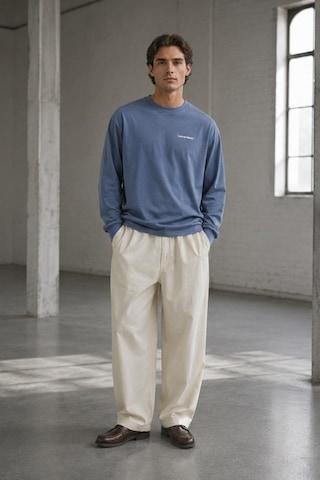 Only & Sons Onsfred Life Rlx Ls Varsity Tee Erkek Sweatshirt 22039026 Mavi