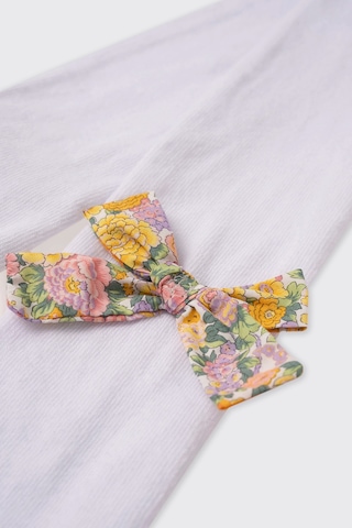Made With Liberty Fabric Liberty Kumaş Kurdela Detaylı Koton Kız Çocuk Külotlu Çorap 5612gk11002 Beyaz