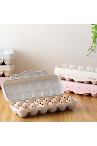 Padalink Pembe 12 Hücreli Yumurta Saklama Kutusu, Kapaklı Kilitli, Çarpıtkor, Taze Tutucu, Birbirine Yerleştirilebilir, Mutfak Ve Buzdolabı Organizerı Diğer
