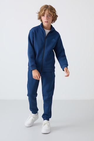 Tommy Life Parlament Pamuklu Kalın İçi Tüylü Yumuşak Dokulu Standart Fit Nakışlı Erkek Çocuk Eşofman Takım - 1 Parlement Mavisi