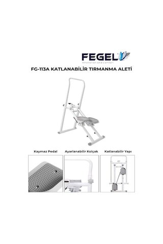 Fegel FG-113A Katlanabilir Ayarlanabilir Pedallı Dijital Sayaçlı Kardiyo Egzersiz Cihazı