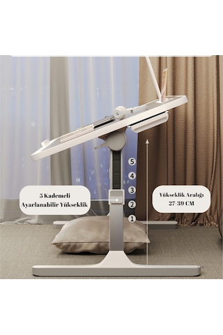 Karr Office Move - N9 Yükseklik Ayarlı Led Aydınlatmalı Gri Laptop Sehpası Diğer