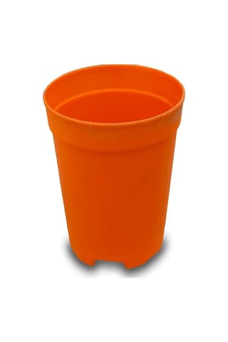 Avantajlı Katı Plastik Sukulent Saksısı 20 Adet Turuncu 5.5 Cm