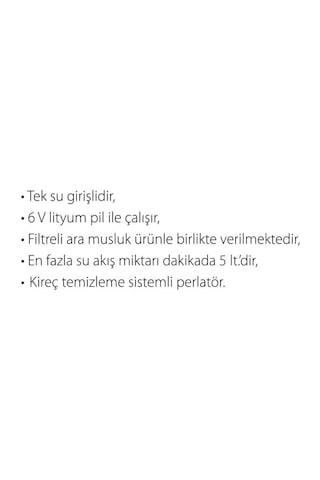Eca Tek Su Girişli Pilli Fotoselli Lavabo Bataryası - 108108001