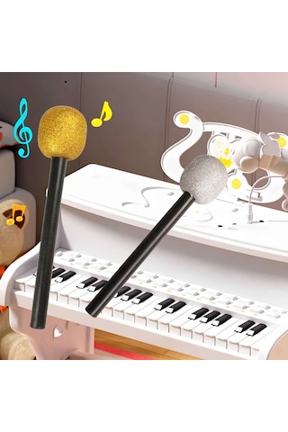 Willowhaven Parlak Mikrofon Aksesuarı - Pil Gerekmez, Dayanıklı Plastik, Parti Ve Sahne Şovları İçin Silvery Gümüşi