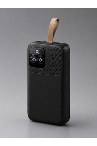 Eima 50.000 Mah Powerbank Dahili Kablolu 22.5w Hızlı Şarj Taşınabilir Şarj Cihazı Type-c Lightning U siyah