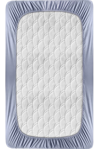 Penye Lastikli Çarşaf, Battal Çift Kişilik , Açık Gri, Pamuk-elastan Örme Kumaş, 230 Gr/m² Açık Gri