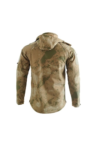 Karcamp 5 Cepli Tactical Double Softshell Su Geçirmez Unisex Mont Ceket Kamuflaj
