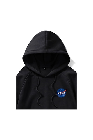 Altamira Unisex Nasa Baskılı Oversize Kapşonlu Sweatshirt 001