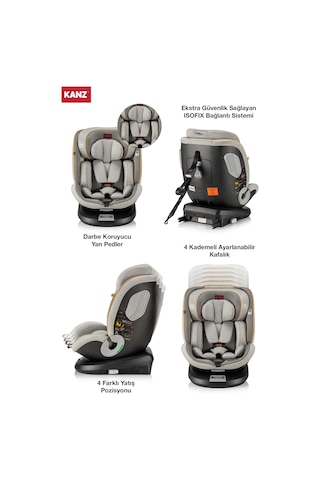 Kanz Safe N Rest I-size Oto Koltuğu Gri