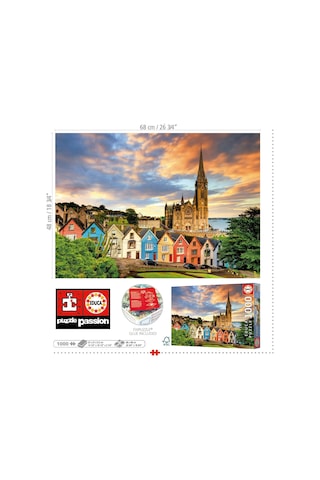 Educa 1000 Parça İrlanda Cobh Katedrali Puzzle - 19927 - Cobh Cathedral Ireland