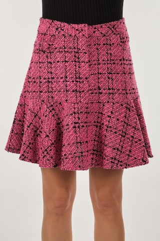 Unique Mode Kırçıllı Normal Bel Fuşya Kadın Etek Uw233702 001