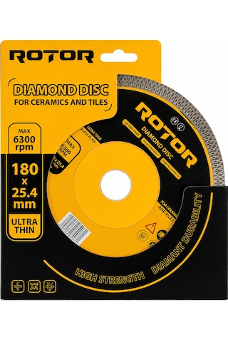 Ultra İnce Seramik Kesme Diski Rotor 180 25,4