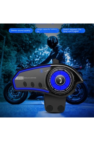 Yifomall Motorsiklet Kask Kulaklığı: Bluetooth 5.0, 800ma Pil, Su Geçirmez, Çok Renkli Işık, Ses Kontrolü