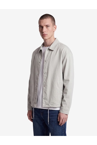 Koton Cepli Oversize Pamuklu Uzun Kollu Klasik Yaka Ceket Gri 7wam50001nd