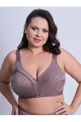 Lavandına Büyük Beden Kadınlar İçin Korsesiz Sütyen 212177421 Kahverengi